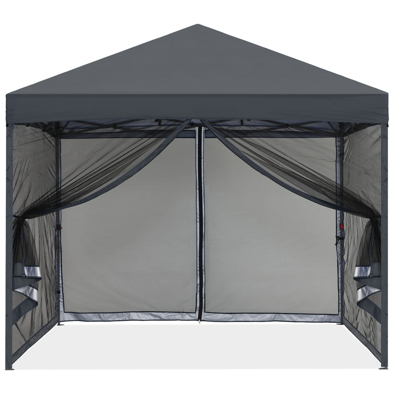 Load image into Gallery viewer, Leisure Sports Pop‑up Easy Setup Outdoor Canopy with Netting Screen Walls – 8x8, 10x10