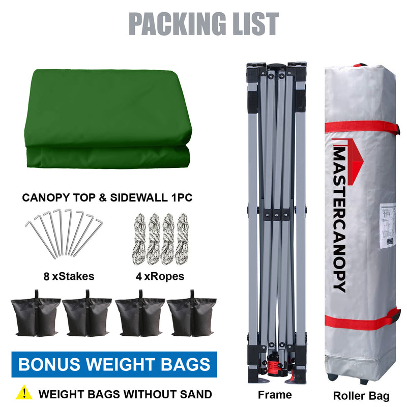 Load image into Gallery viewer, Leisure Sports Durable Pop-Up Canopy Tent with Sidewall - 8x8, 10x10
