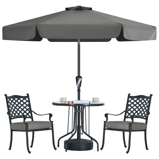 MASTERCANOPY Valance Patio Umbrella for Outdoor Table Market 6/8 Ribs