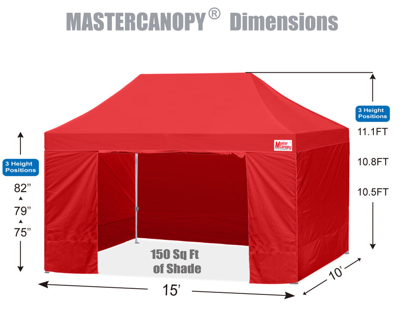 Load image into Gallery viewer, Mastercanopy Lite-30 Commercial Canopy Tent with Sidewalls - 10x10, 10x15, 10x20
