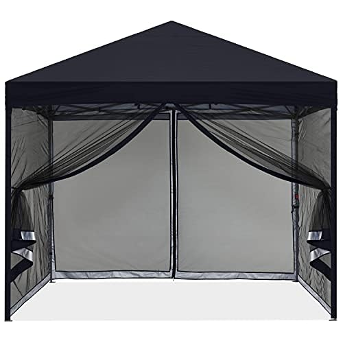 Leisure Sports 10x10 Pop-Up Easy Setup Outdoor Canopy with Netting-CA