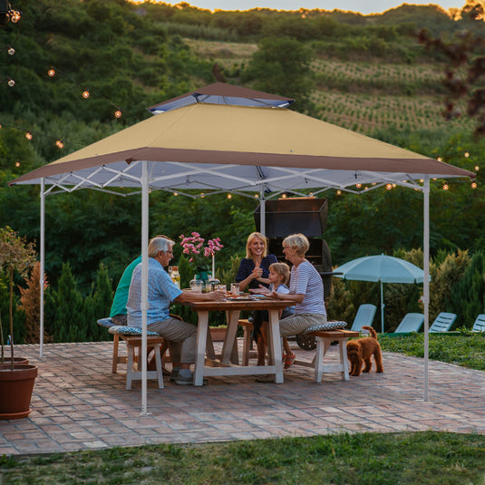 Leisure Sports Easy Pop‑up Canopy Tent Instant Shelter with Vented Top 13x13