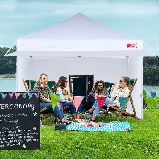 Commercial Series Pop‑up Canopy Tent 10x10 with Awning & Sidewalls