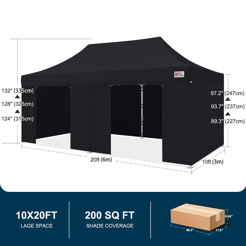 Load image into Gallery viewer, Mastercanopy Core-35 Premium Heavy Duty Instant Canopy Tent with Sidewalls - 10x10, 10x15, 10x20