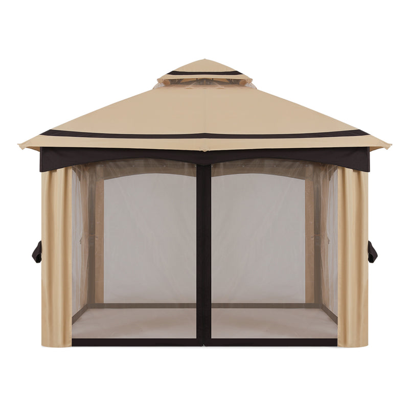 Load image into Gallery viewer, 8x8/10x10/10x12 Outdoor Double Soft-Top Patio Gazebo with Mosquito Netting