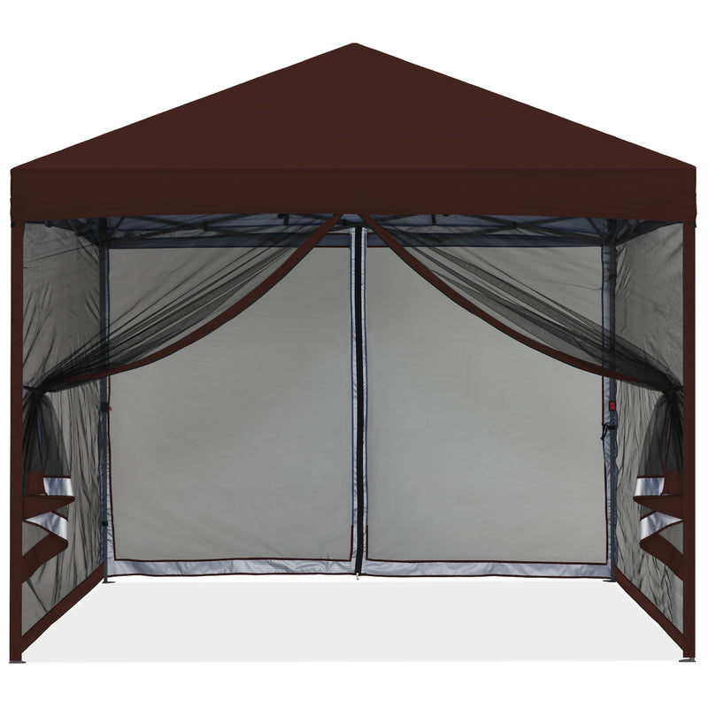 Load image into Gallery viewer, Leisure Sports Pop‑up Easy Setup Outdoor Canopy with Netting Screen Walls – 8x8, 10x10