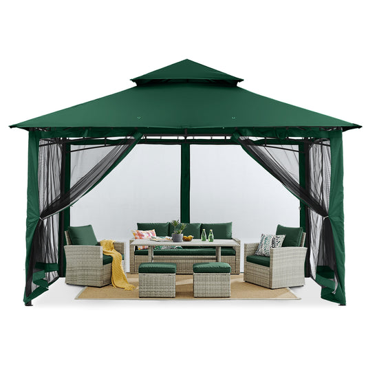 8x8/10x10/10x12 Outdoor Garden Patio Gazebo with Netting Walls