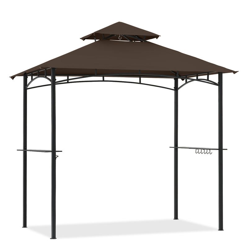 Load image into Gallery viewer, 8x5 Grill Gazebo Outdoor BBQ Gazebo Canopy with 2 LED Lights