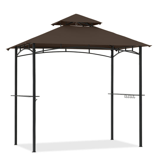 8x5 Grill Gazebo Outdoor BBQ Gazebo Canopy with 2 LED Lights