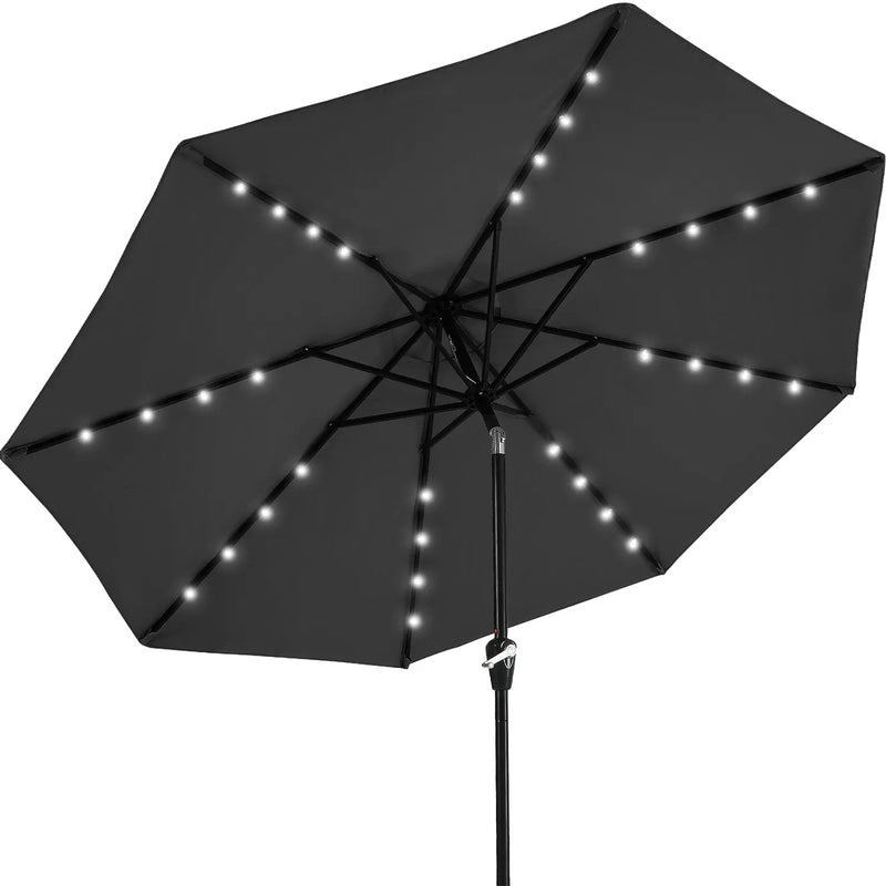 Load image into Gallery viewer, MASTERCANOPY Patio Umbrella with 32 Solar LED Lights 6/8 Ribs-CA