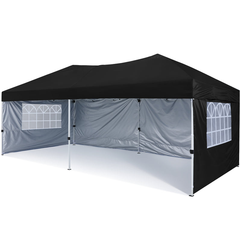 Load image into Gallery viewer, Leisure Sports Pop‑up Canopy Tent with Church Window Sidewalls – 10x10, 10x20