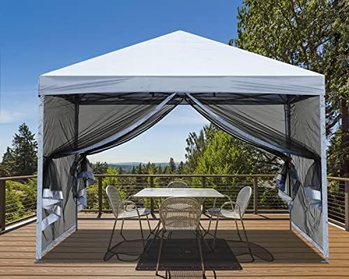 Leisure Sports 10x10 Pop-Up Easy Setup Outdoor Canopy with Netting-CA