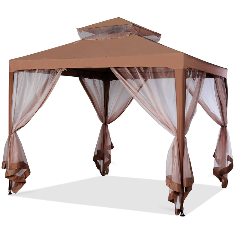 Load image into Gallery viewer, 10x10 Outdoor Patio Pop up Gazebo with Netting Walls
