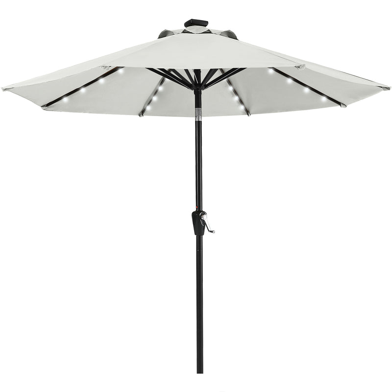 Load image into Gallery viewer, MASTERCANOPY Patio Umbrella with 32 Solar LED Lights 6&8 Ribs