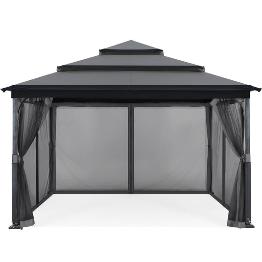 12x12 Soft Top Outdoor Garden Patio Gazebo with Mosquito Netting