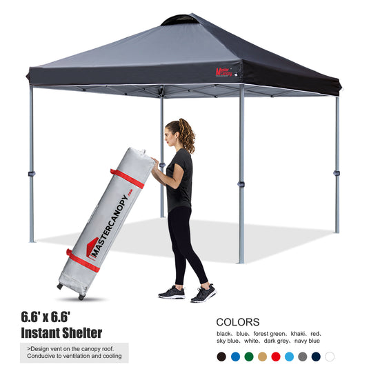 Leisure Sports Durable Ez Pop‑up Canopy Tent with Vented Top – 10x10, 12x12