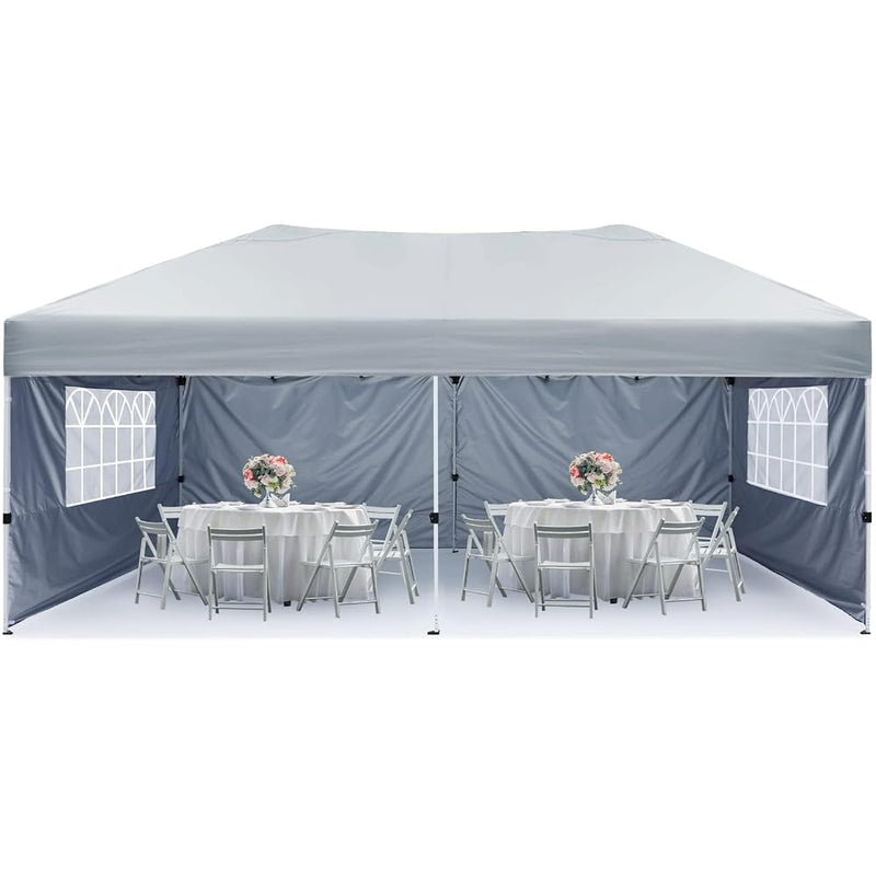 Load image into Gallery viewer, Leisure Sports Pop-Up Canopy Tent with Church Window Sidewalls - 10x10, 10x20