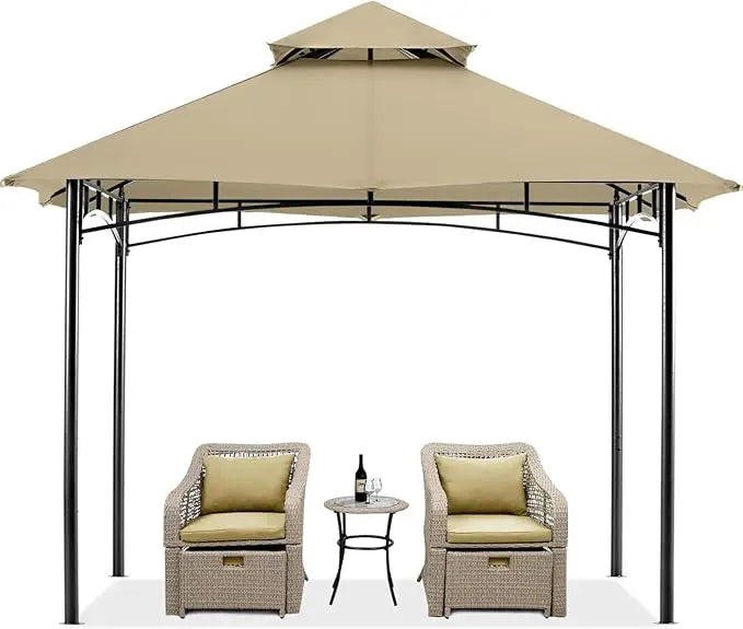 Load image into Gallery viewer, 10x12/11x11 Outdoor Garden Patio Gazebo with Stable Steel Farme-CA