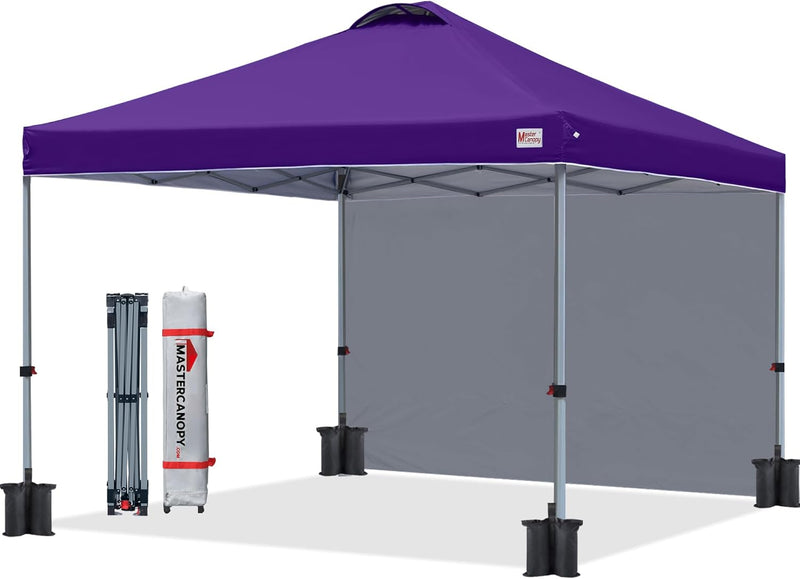 Load image into Gallery viewer, Leisure Sports Durable Pop-Up Canopy Tent with Sidewall - 8x8, 10x10