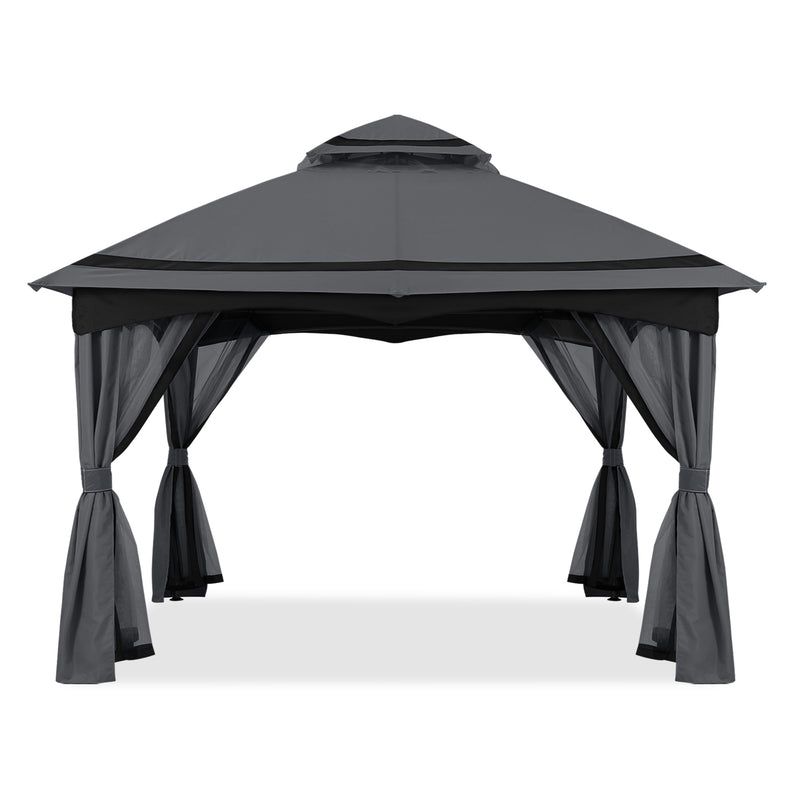 Load image into Gallery viewer, 8x8/10x10/10x12 Outdoor Double Soft-Top Patio Gazebo with Mosquito Netting