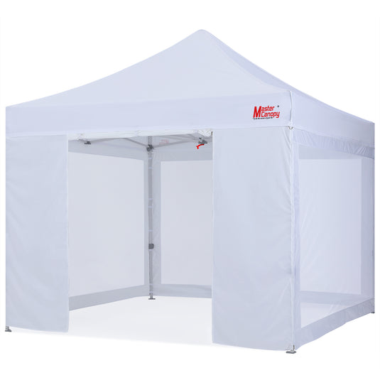 Commercial Series Pop‑up Canopy Tent 10x10 with Mesh Walls