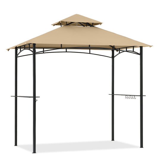 8x5 Grill Gazebo Outdoor BBQ Gazebo Canopy with 2 LED Lights
