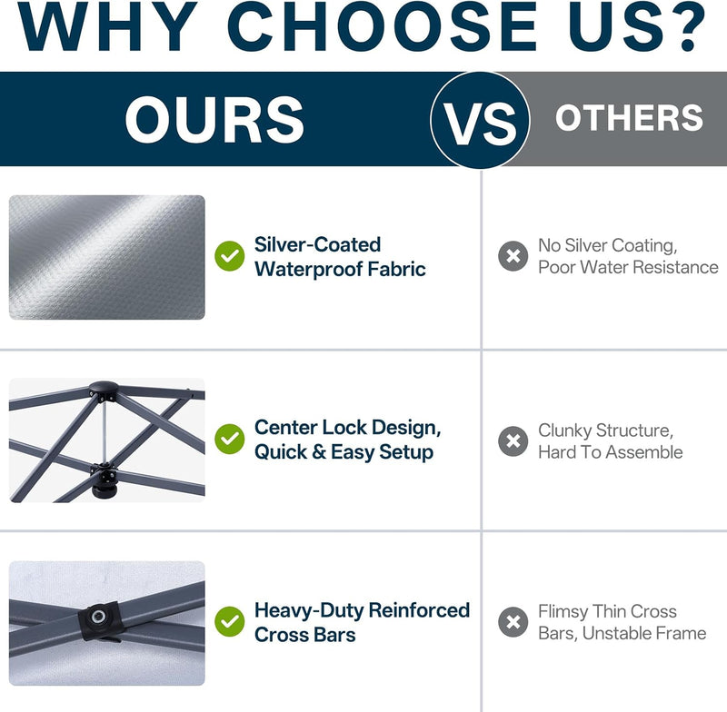 Load image into Gallery viewer, Leisure Sports Pop-Up Canopy Tent with Church Window Sidewalls - 10x10, 10x20