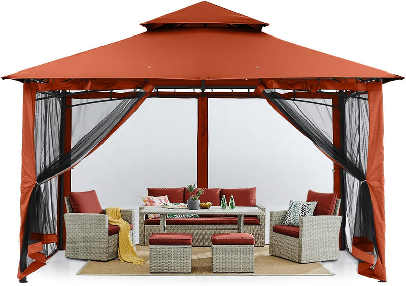 Load image into Gallery viewer, 8x8/10x10/10x12 Outdoor Garden Patio Gazebo with Netting Walls
