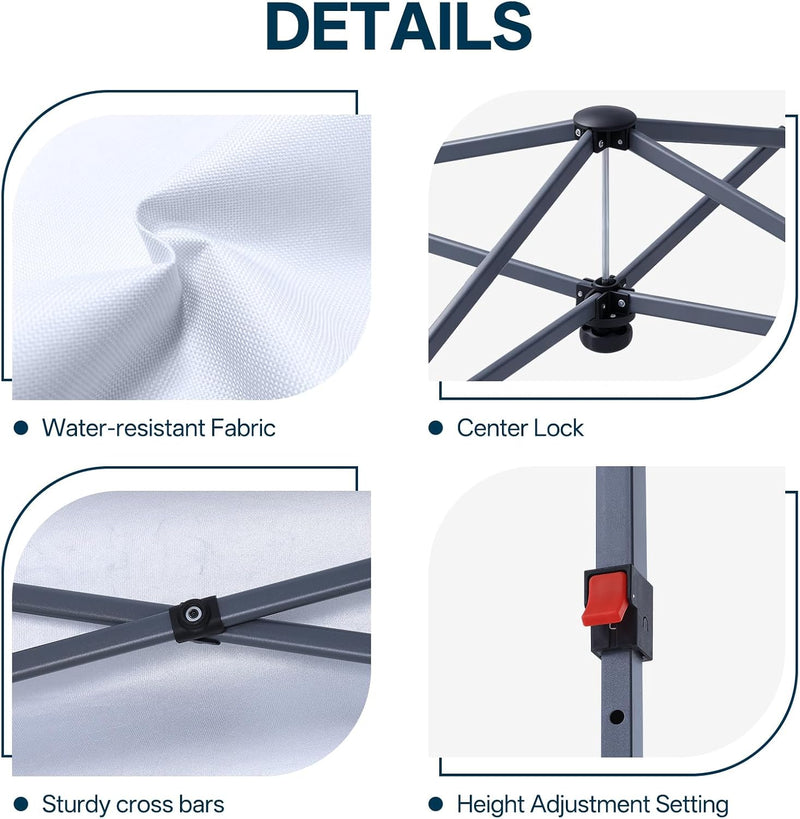 Load image into Gallery viewer, Leisure Sports Pop-Up Canopy Tent with Church Window Sidewalls - 10x10, 10x20