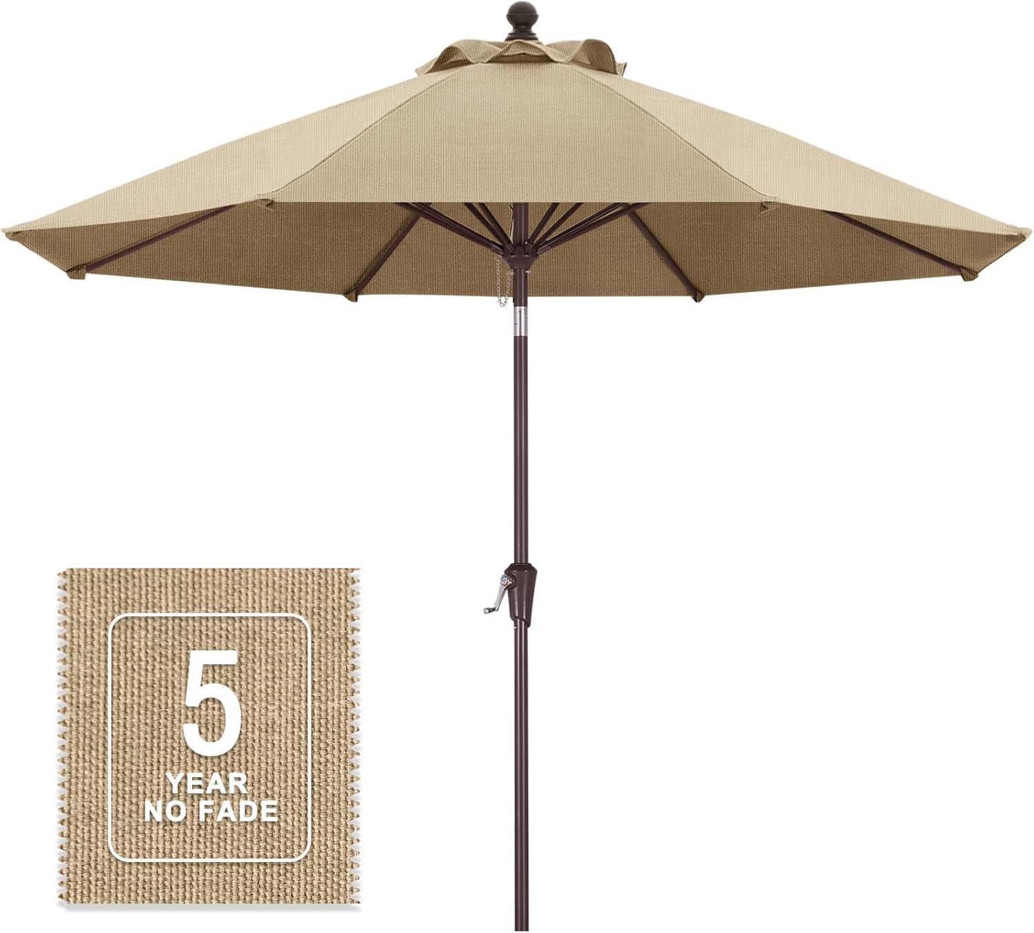 5 foot outdoor patio umbrella Costway 5' Square Market Table 30581274 New FactoryPure The umbrella is easy to open and close using the convenient crank handle BERWDUXA 5' X 5' Square