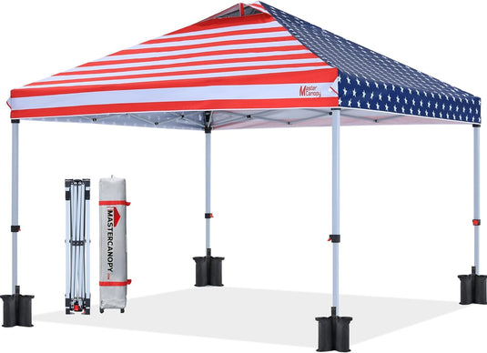 Leisure Sports Durable Ez Pop‑up Canopy Tent with Vented Top – 10x10, 12x12