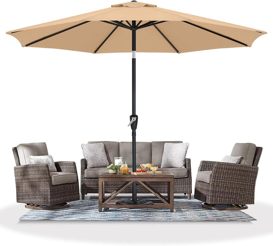 MASTERCANOPY Patio Umbrella for Outdoor Market Table  8 Ribs