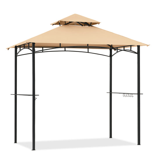 8x5 Grill Gazebo Outdoor BBQ Gazebo Canopy with 2 LED Lights