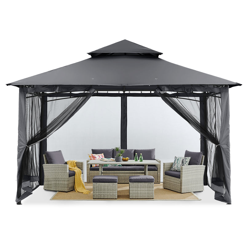 Load image into Gallery viewer, 8x8/10x10/10x12 Outdoor Garden Patio Gazebo with Netting Walls