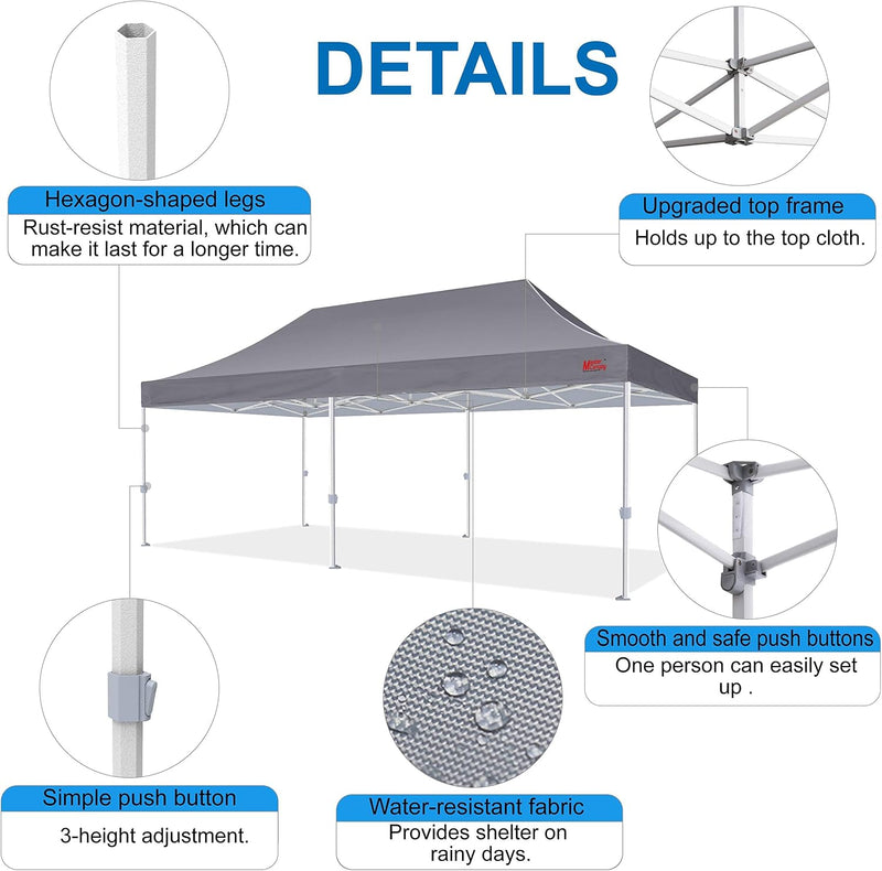 Load image into Gallery viewer, Mastercanopy Core-35 Premium Heavy Duty Instant Canopy Tent - 10x10, 10x15, 10x20