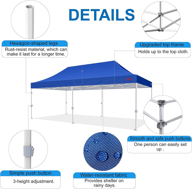 Load image into Gallery viewer, Mastercanopy Core-35 Premium Heavy Duty Instant Canopy Tent - 10x10, 10x15, 10x20