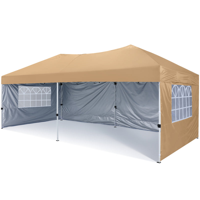 Load image into Gallery viewer, Leisure Sports Pop‑up Canopy Tent with Church Window Sidewalls – 10x10, 10x20