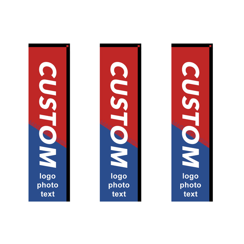 Load image into Gallery viewer, Custom Teardrop Feather Rectangle Blade Flag Panel Only 8 FT, 10 FT, 12 FT