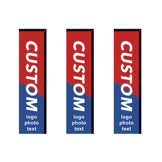 Custom Teardrop Feather Rectangle Blade Flag Panel Only 8 FT, 10 FT, 12 FT