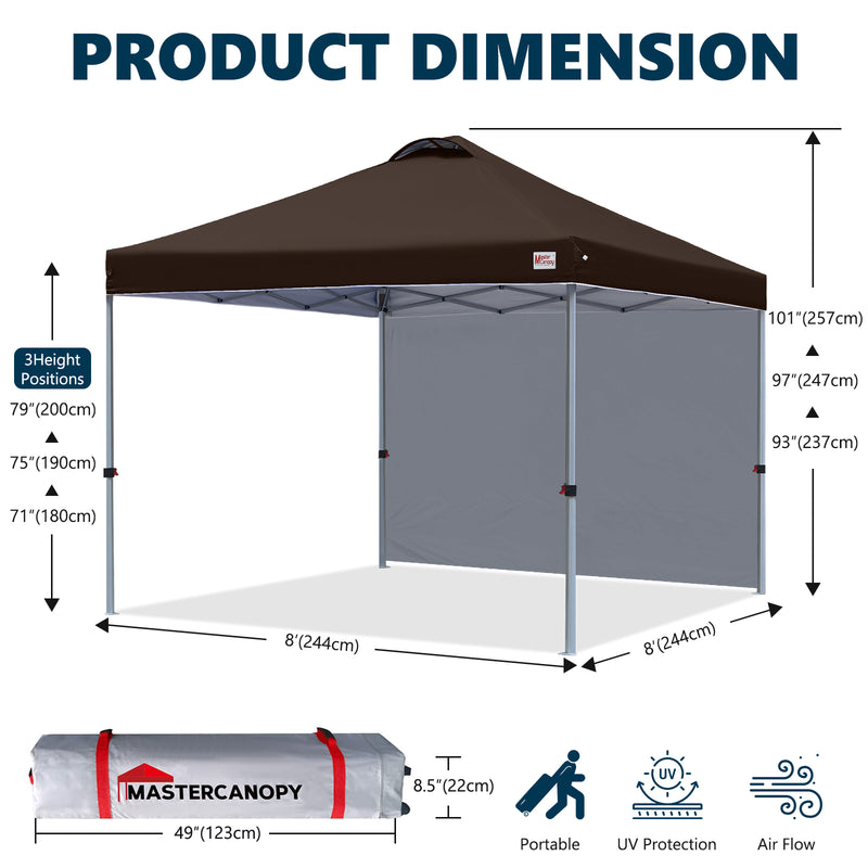 Load image into Gallery viewer, Leisure Sports Durable Pop-Up Canopy Tent with Sidewall - 8x8, 10x10