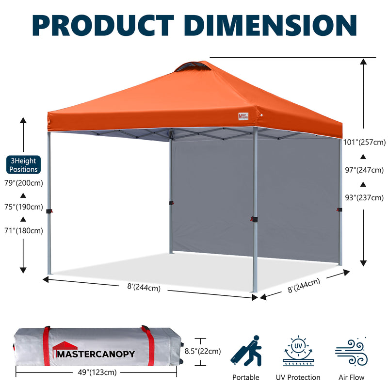 Load image into Gallery viewer, Leisure Sports Durable Pop-Up Canopy Tent with Sidewall - 8x8, 10x10