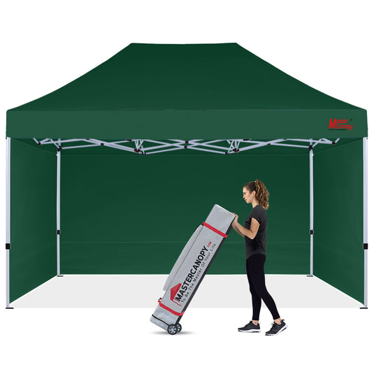 Commercial Series Pop‑up Canopy Tent with Sidewalls – 10x10, 10x15, 10x20