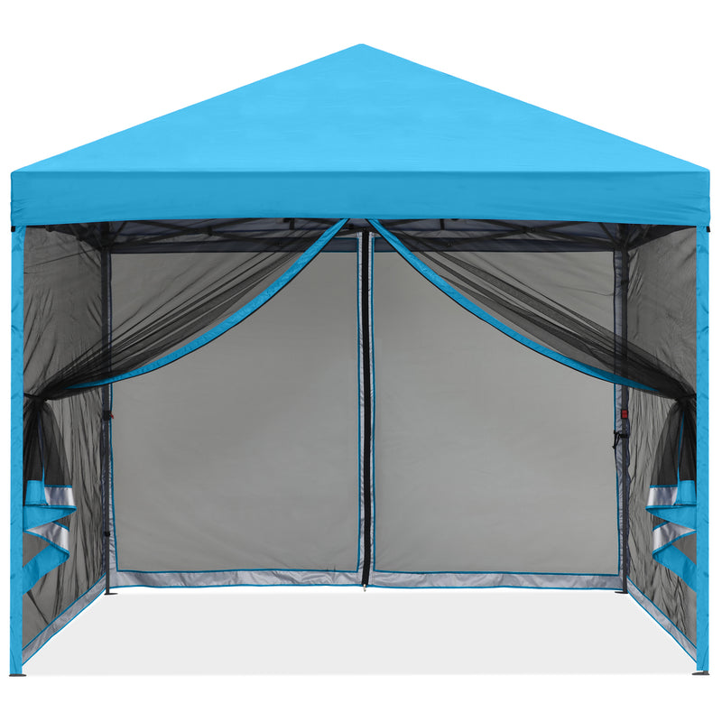 Load image into Gallery viewer, Leisure Sports Pop‑up Easy Setup Outdoor Canopy with Netting Screen Walls – 8x8, 10x10