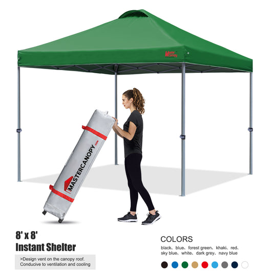 Leisure Sports Durable Ez Pop‑up Canopy Tent with Vented Top – 10x10, 12x12