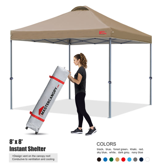 Leisure Sports Durable Ez Pop‑up Canopy Tent with Vented Top – 10x10, 12x12
