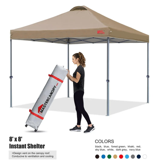 Leisure Sports Durable Ez Pop-up 8x8/10x10/ Canopy Tent With Vented Top-CA