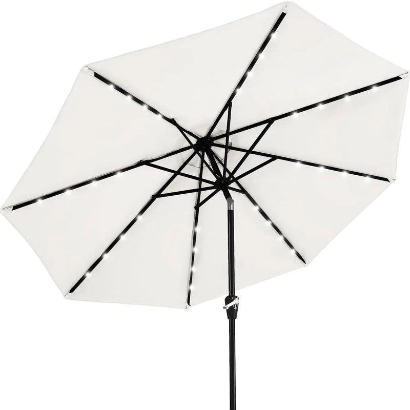 Load image into Gallery viewer, MASTERCANOPY Patio Umbrella with 32 Solar LED Lights 6/8 Ribs-CA