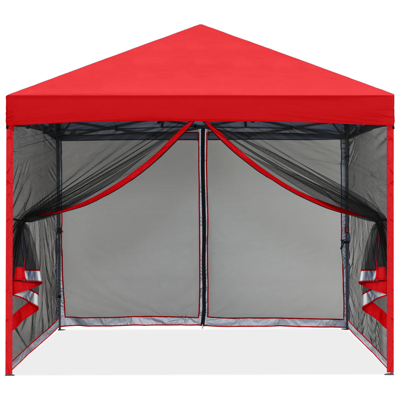 Load image into Gallery viewer, Leisure Sports Pop‑up Easy Setup Outdoor Canopy with Netting Screen Walls – 8x8, 10x10