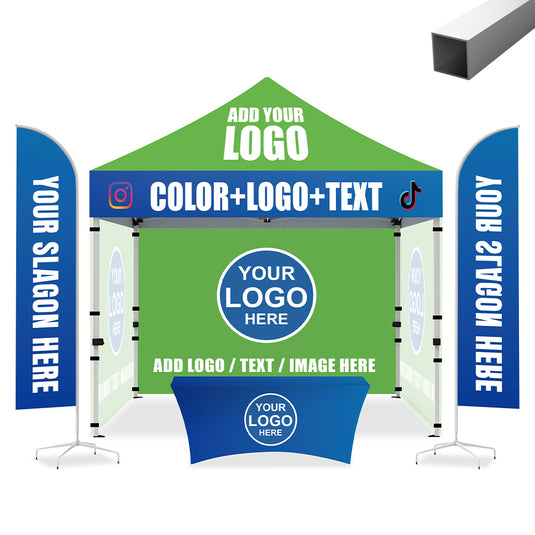 Commercial Series Custom Canopy Tent 10x10 Full Case Vision Super Value Package