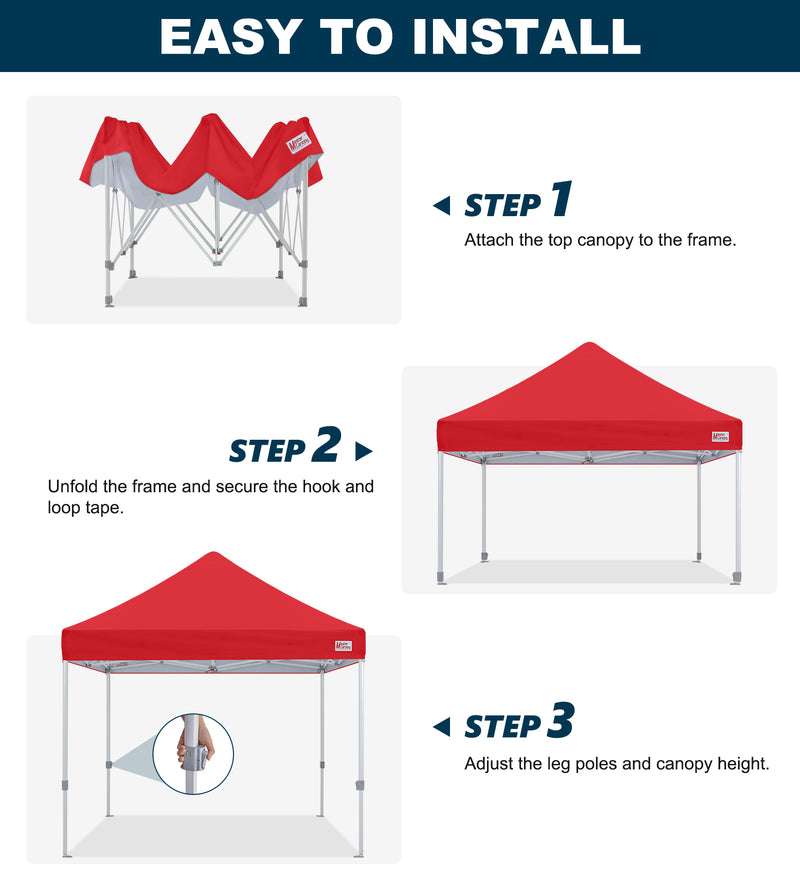Load image into Gallery viewer, Mastercanopy Lite-30 Commercial Canopy Tent Instant Shelter - 10x10, 10x15, 10x20